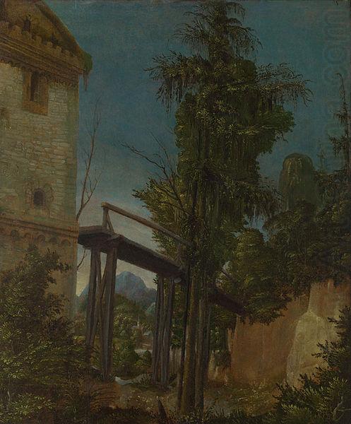 Albrecht Altdorfer Landscape with a Footbridge china oil painting image
